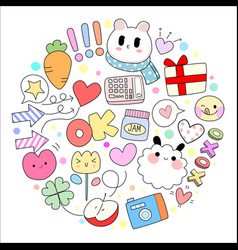 Kawaii Set Fashion Patches Badges For Sticker