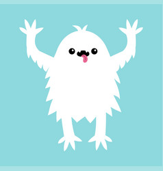 Monster Screaming Spooky Fluffy Silhouette Yeti