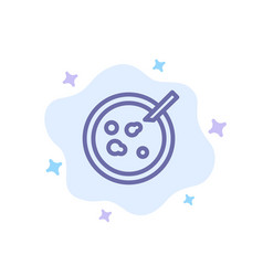 Petri Dish Analysis Medical Blue Icon On Abstract