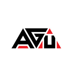 Agu Triangle Letter Logo Design With Triangle