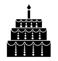 Grey Three Floors Birthday Cake Icon