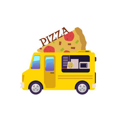 Pizza Food Truck Or Van For Street Food Flat