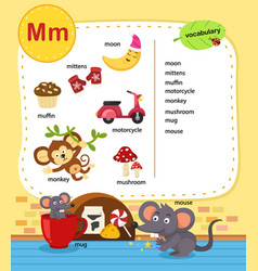 Alphabet Letter M Education Vocabulary