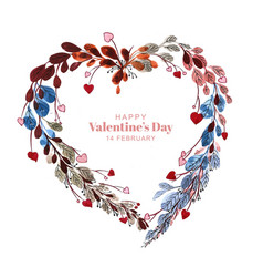 Beautiful Decorative Leaf Heart Shape Valentines