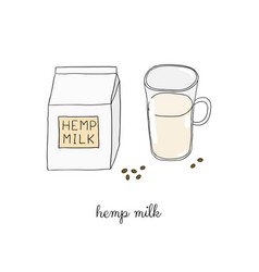 Hand Drawn Hemp Milk