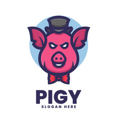 Logo Pig Simple Mascot Style