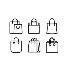 Icon Set Of Shopping Bag Editable