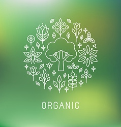 Organic logos Royalty Free Vector Image - VectorStock