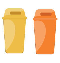 Plastic Dustbin On A White Background