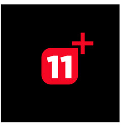 11 Plus Graphic Icon 11 Plus Sign