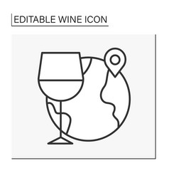 Enotourism Line Icon