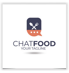 Fast Food Chat Logo Design Template