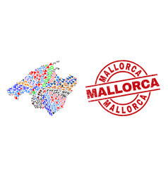 Mallorca Distress Stamp Seal And Map