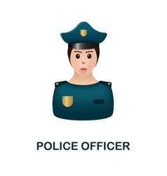 Police Officer Icon 3d From Crime Collection