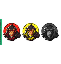 Angry Monkey Ape Mascot Character Cartoon Logo