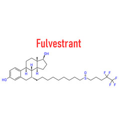 Fulvestrant Molecule Skeletal Formula