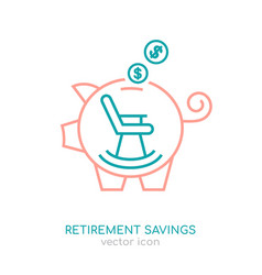 Retirement Savings Icon Sign Business Financial