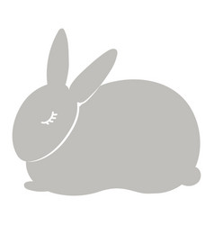 Cute Easter Bunny Rabbit Hare Sleeping Cartoon