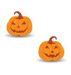 Halloween Pumpkin Set Isolated On White