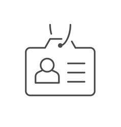 Id Card Line Outline Icon