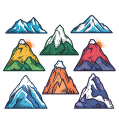 Collection Colorful Mountain Set