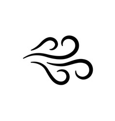 Hand Drawn Wind Air Flow Icon Free Breath Symbol