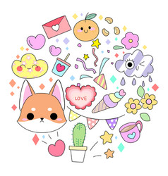 Kawaii Set Fashion Patches Badges For Sticker