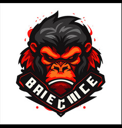 Angry Monkey Ape Mascot Character Cartoon Logo