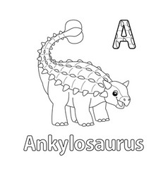 Ankylosaurus Alphabet Dinosaur Abc Coloring Page