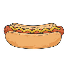 Hot Dog Sandwich Colorful Element