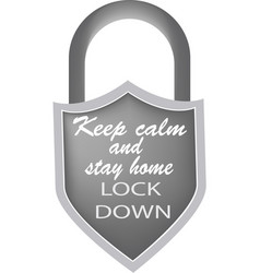 Keep Calm And Stay Home Lockdown Icon Or Symbol