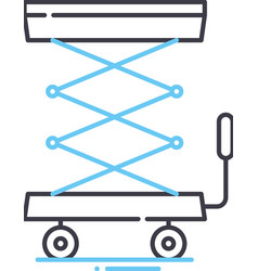 Scissor Lift Line Icon Outline Symbol