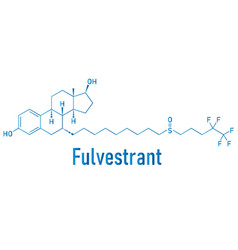 Fulvestrant Molecule Skeletal Formula