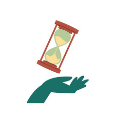 Hand Holding A Sand Watch Icon