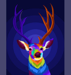 Deer With Pop Art Style