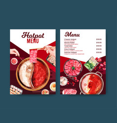 Menu Template With Chinese Hotpot