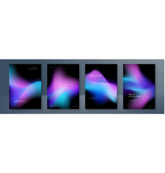 Blurred Backgrounds Set With Modern Abstract