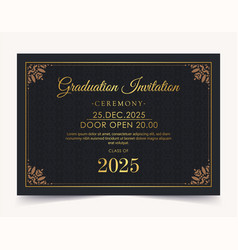 Elegant Dark Graduation Invitation Template