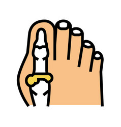 Foot Big Toe Bone Gout Color Icon