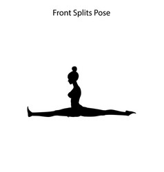 Front Splits Pose Yoga Workout Silhouette Healthy