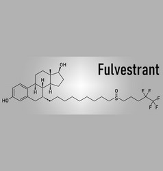 Fulvestrant Molecule Skeletal Formula