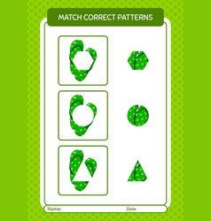 Match Pattern Game With Flip Flop Worksheet