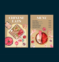 Menu Template With Chinese Hotpot