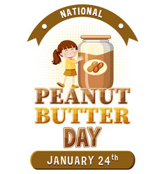 National Peanut Butter Day Banner Design