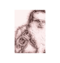 Old Santa Claus Sketch Poster Image