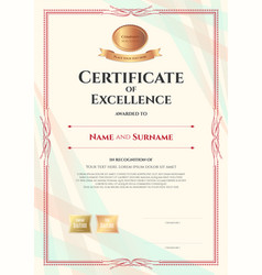 Portrait modern certificate appreciation Vector Image