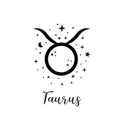 Taurus Zodiac Sign With Moon And Stars