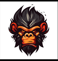 Angry Monkey Ape Mascot Character Cartoon Logo