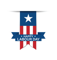 Happy Labour Day Simple Web Banner Flag