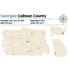 Map Calhoun County In Georgia